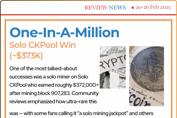 One-In-A-Million Solo CKPool Win